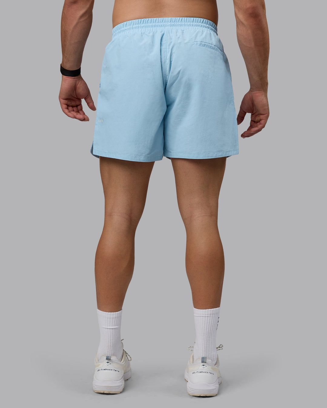 Man wearing Enjoy The Journey 5&quot; Shorts - Glacial Blue