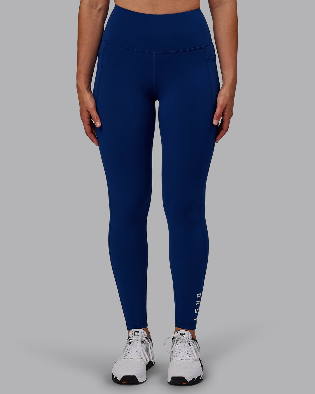 Woman wearing Flux Ultra High-Rise Full Length Legging Pockets - Midnight Blue