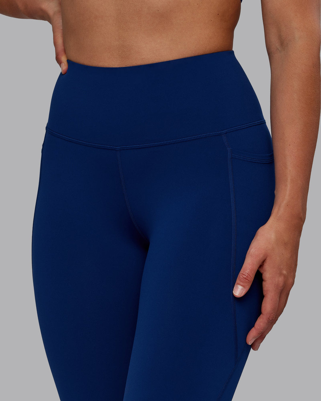 Woman wearing Flux Ultra High-Rise Full Length Legging Pockets - Midnight Blue