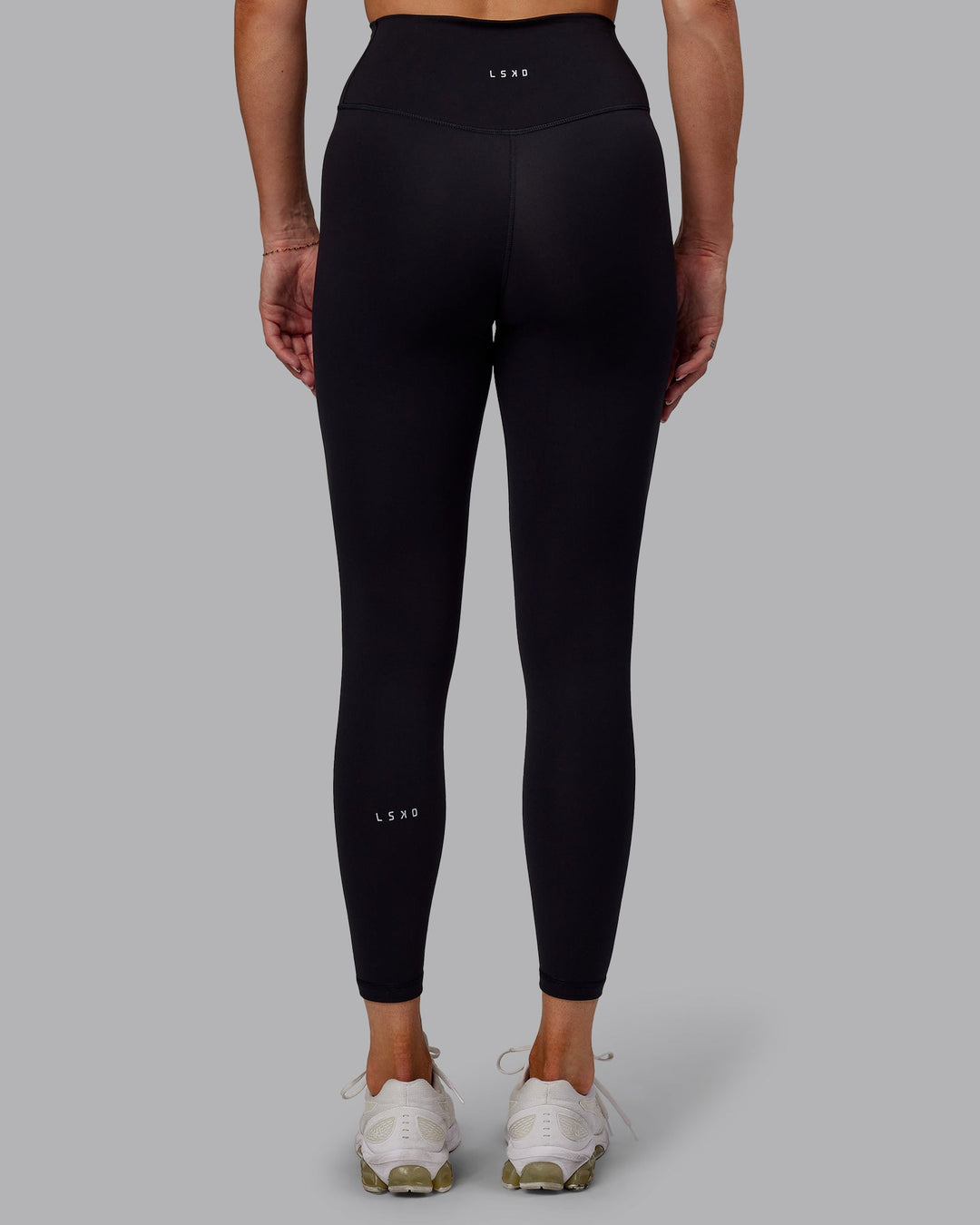 Woman wearing Fusion 7/8 Length Tights - Black No Pockets