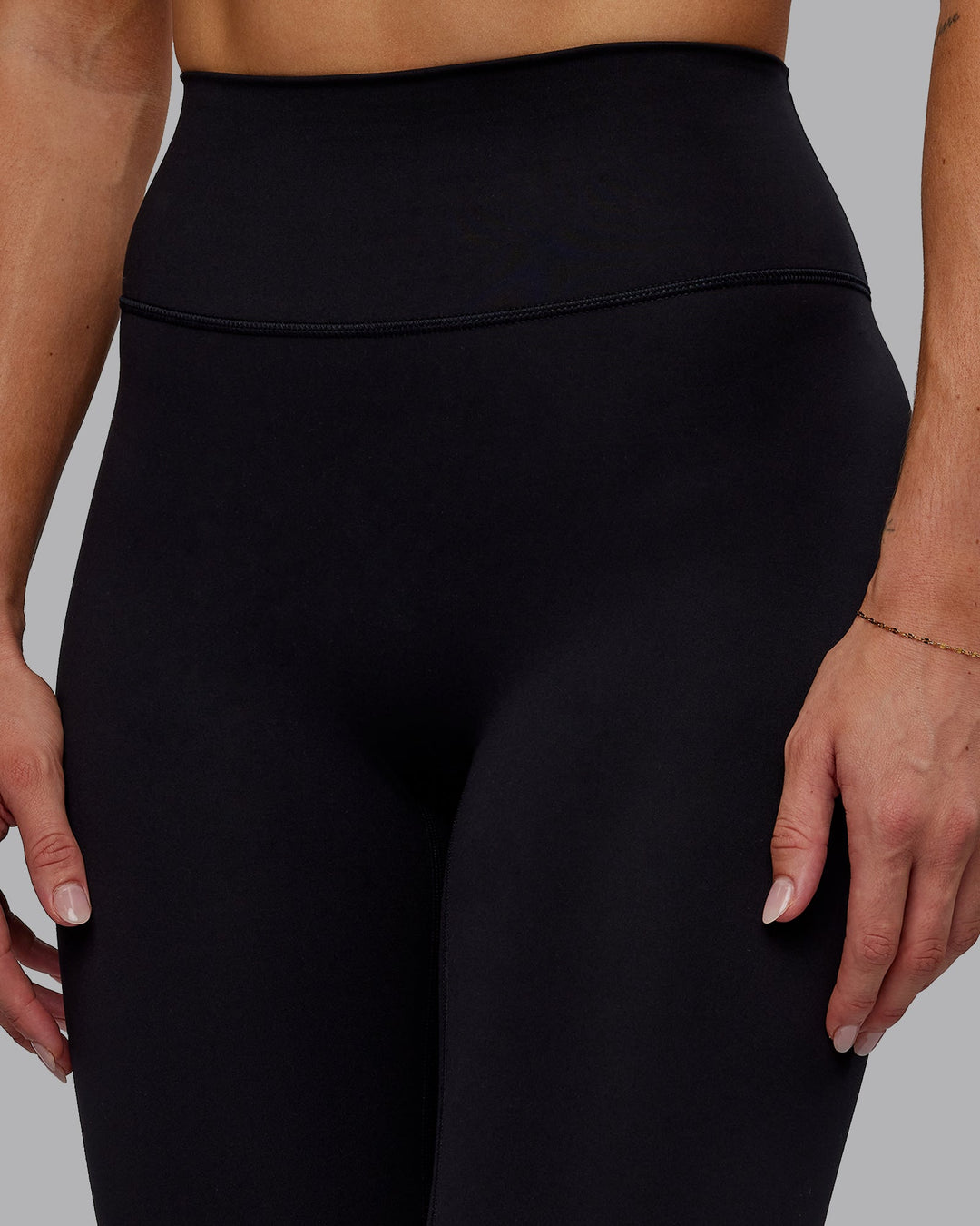 Woman wearing Fusion 7/8 Length Tights - Black No Pockets