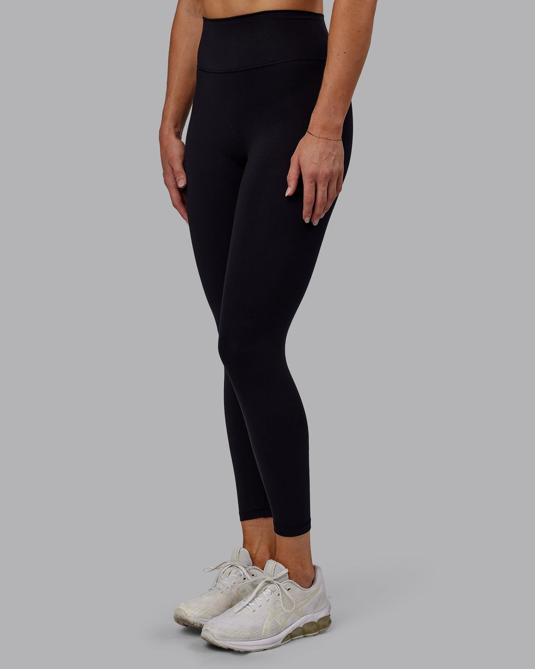 Woman wearing Fusion 7/8 Length Tights - Black No Pockets