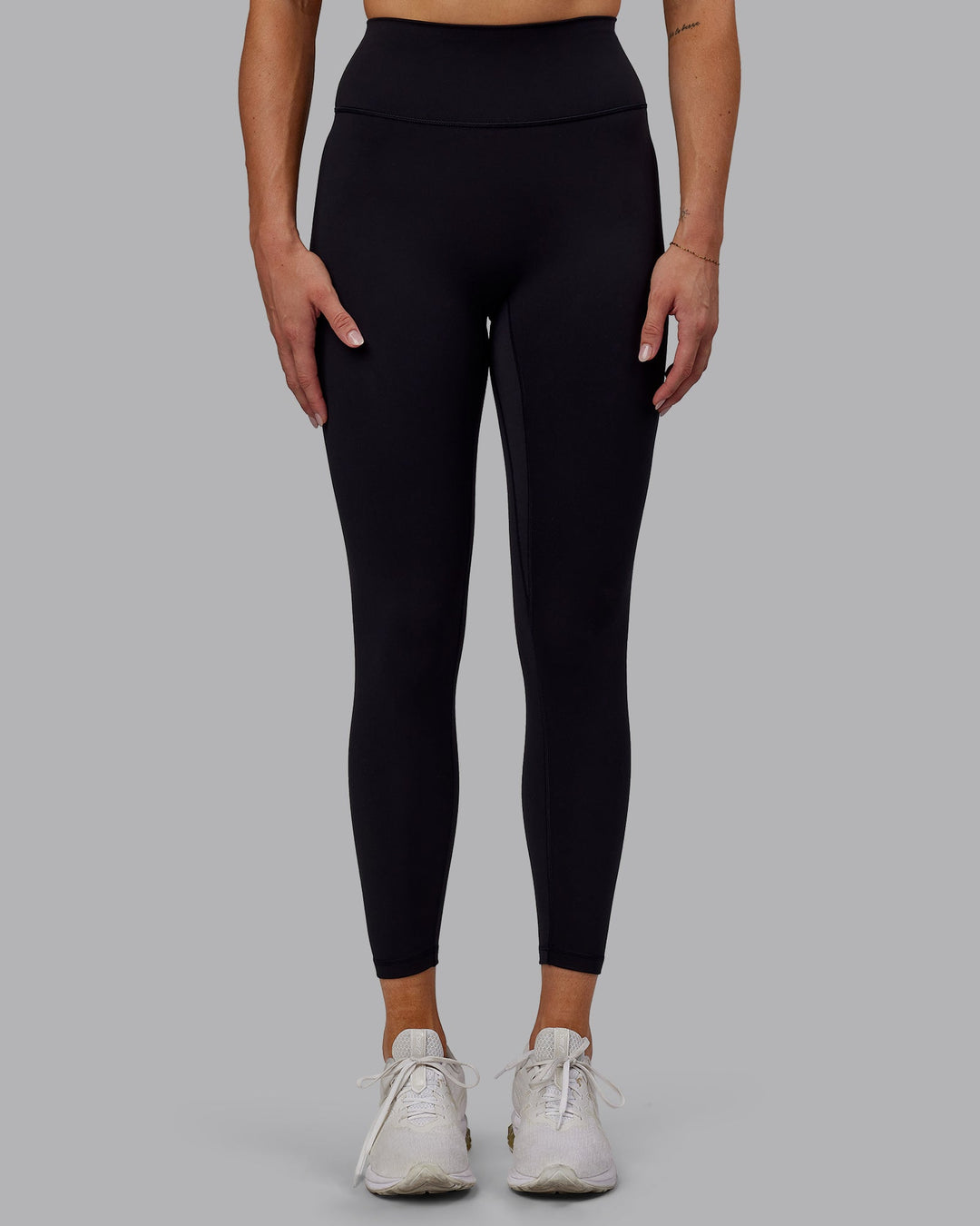 Woman wearing Fusion 7/8 Length Tights - Black No Pockets