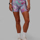 Woman wearing Fusion Mid-Length Shorts - Glitter Bomb