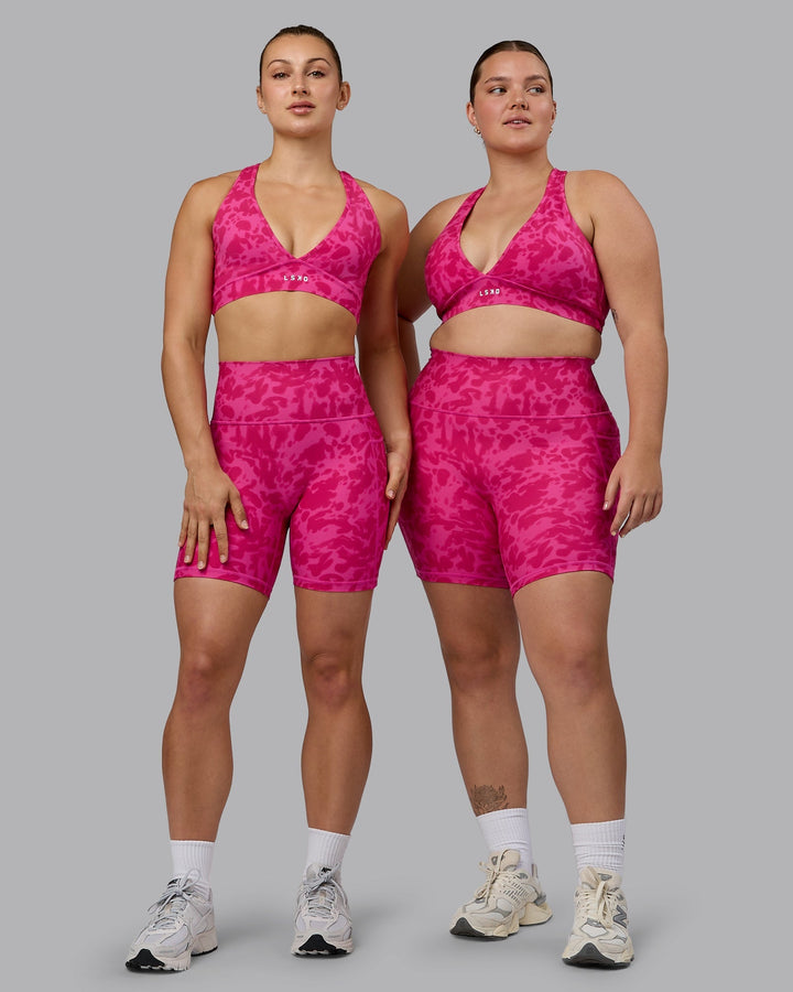 Fusion Mid-Length Shorts - Strawberry-Lava Lamp
