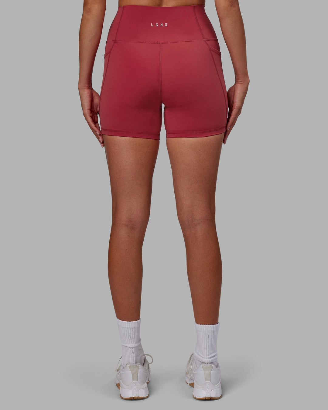 Woman wearing Fusion X-Length Shorts - Claret