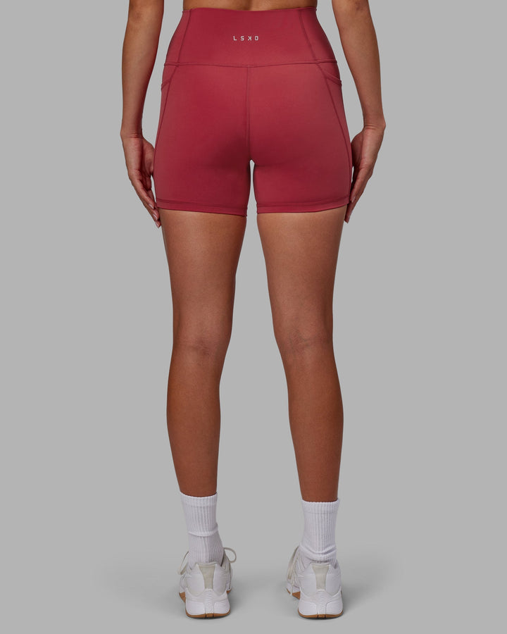 Woman wearing Fusion X-Length Shorts - Claret
