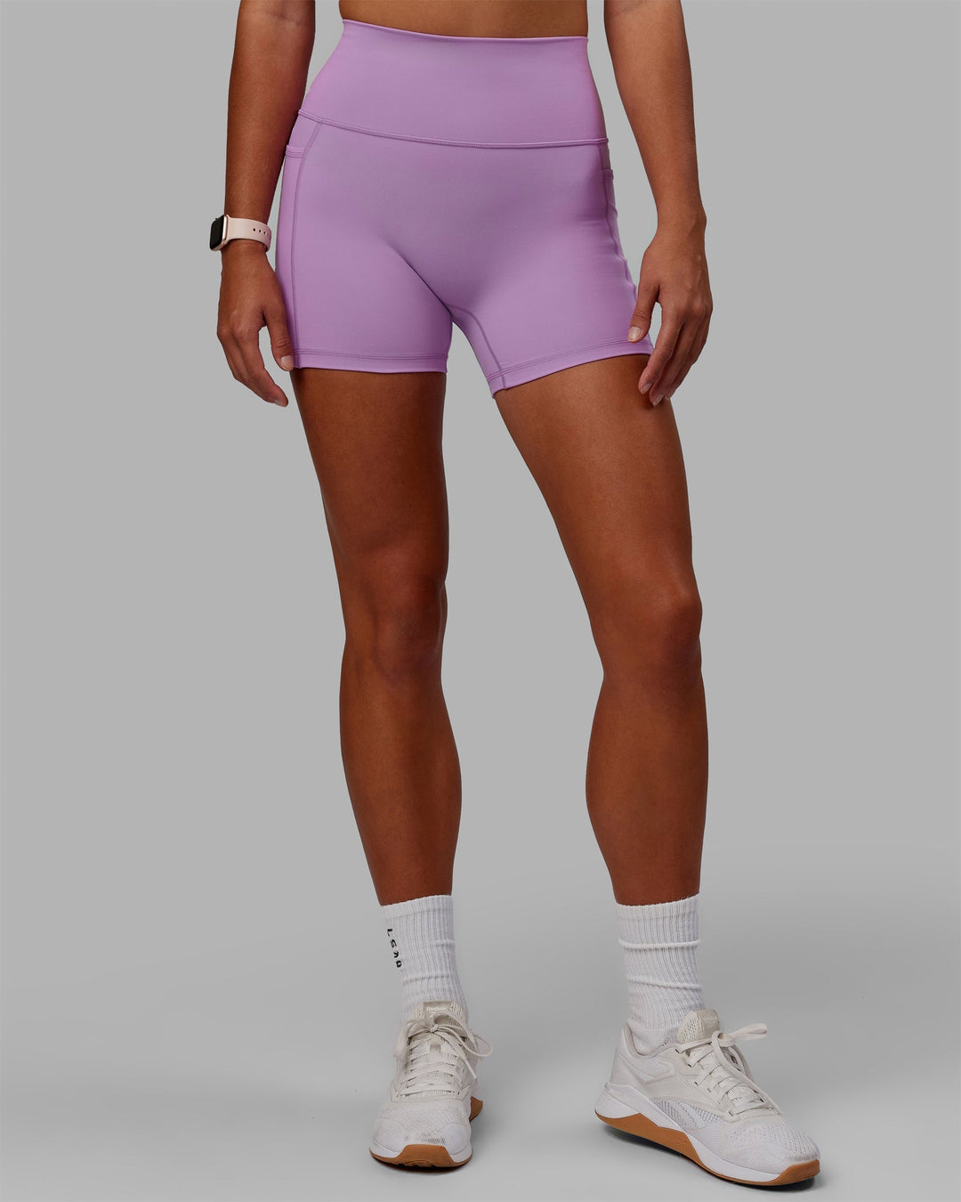 Woman wearing Fusion X-Length Shorts - Light Violet