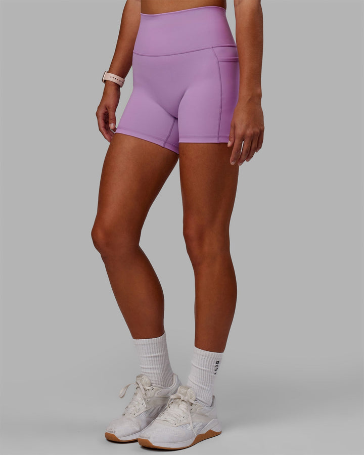 Woman wearing Fusion X-Length Shorts - Light Violet