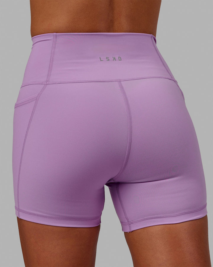 Woman wearing Fusion X-Length Shorts - Light Violet