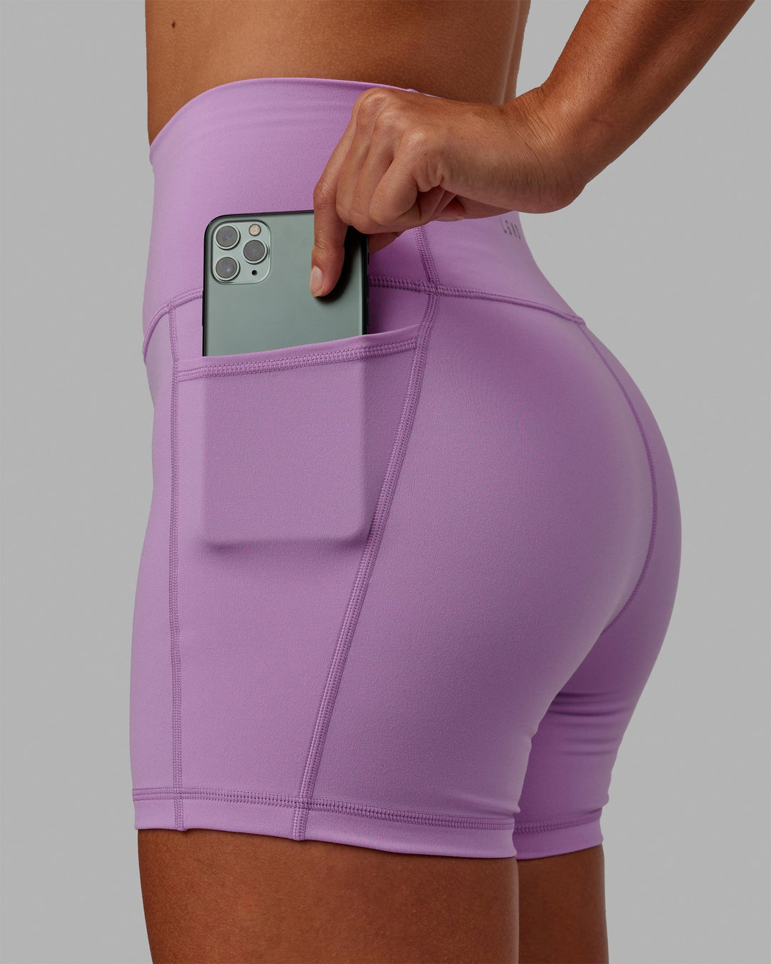 Woman wearing Fusion X-Length Shorts - Light Violet