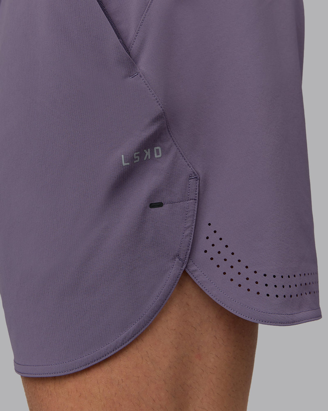 Man wearing Lift 6&quot; Lined Performance Shorts - Purple Sage