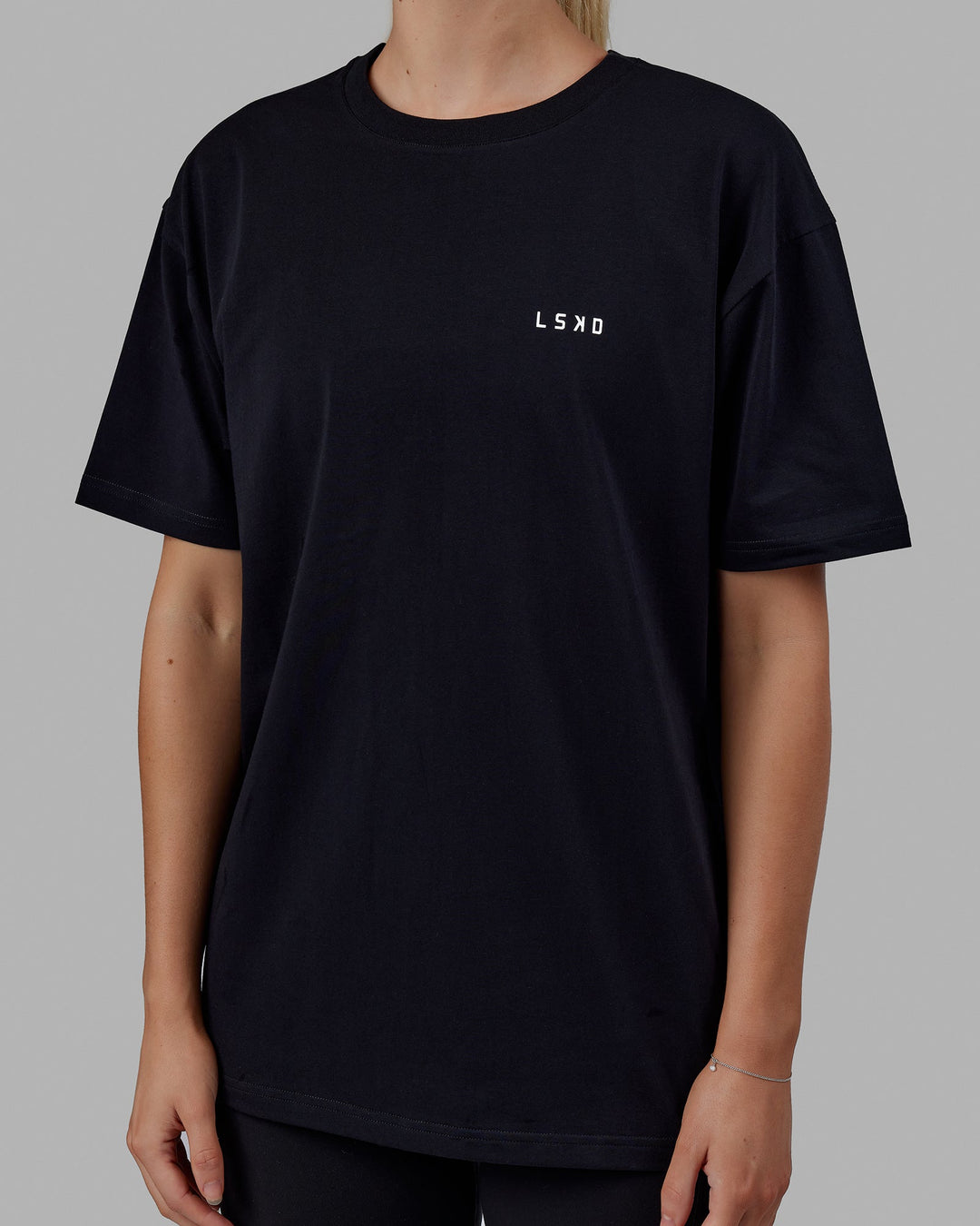 Unisex Lift-Up FLXCotton Tee Oversize - Black-White