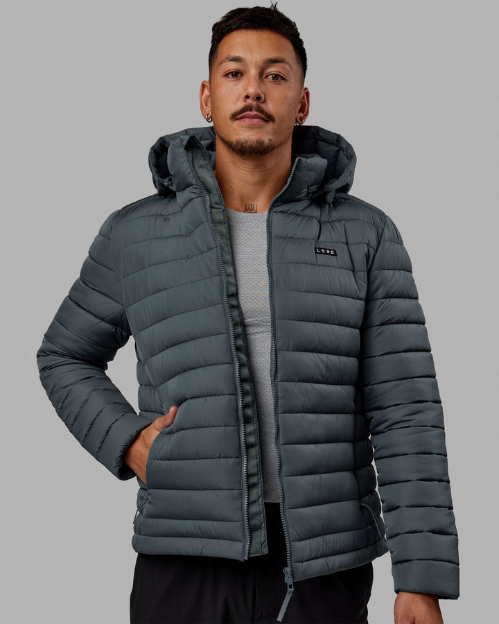 Man wearing All Day Puffer Jacket - Storm
