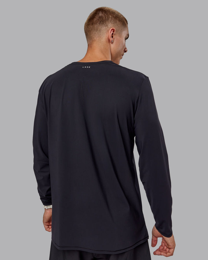 Man wearing Cadence Long Sleeve Tee - Black
