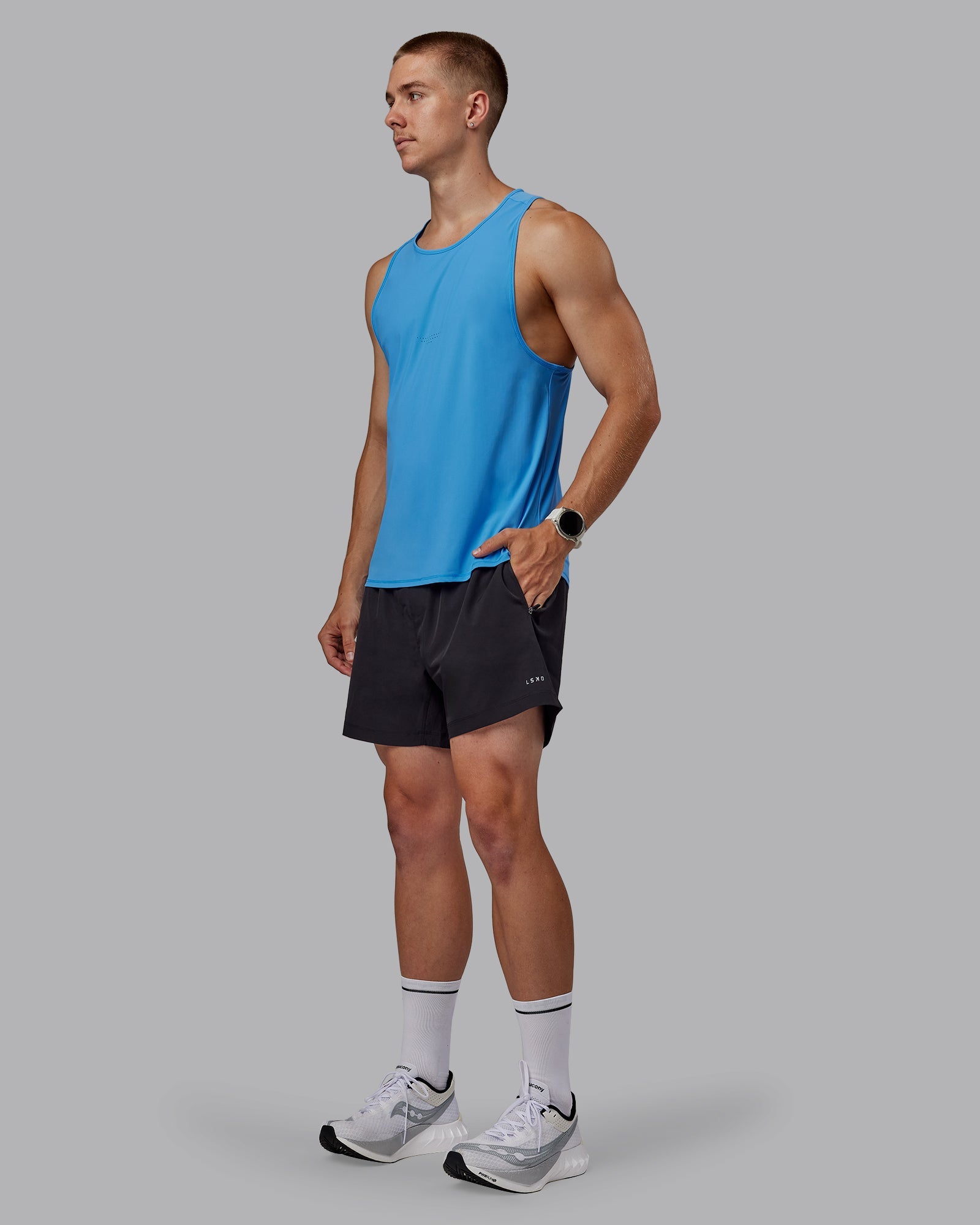 Mens Cadence Tank - Azure Blue | LSKD – LSKD US