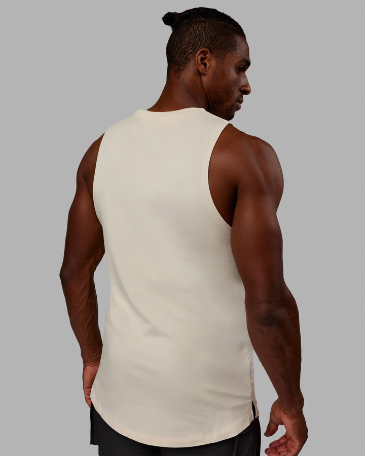 Man wearing Deluxe PimaFLX Tank - Chalk
