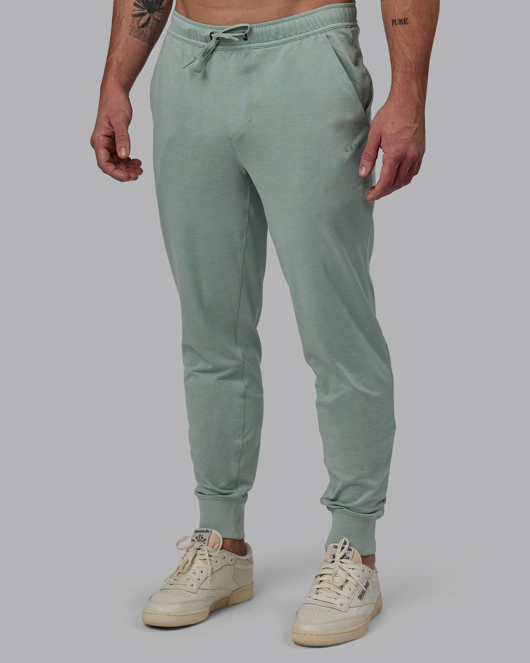 Man Wearing Restore CloudFLX Jogger - Iceberg Green Marl