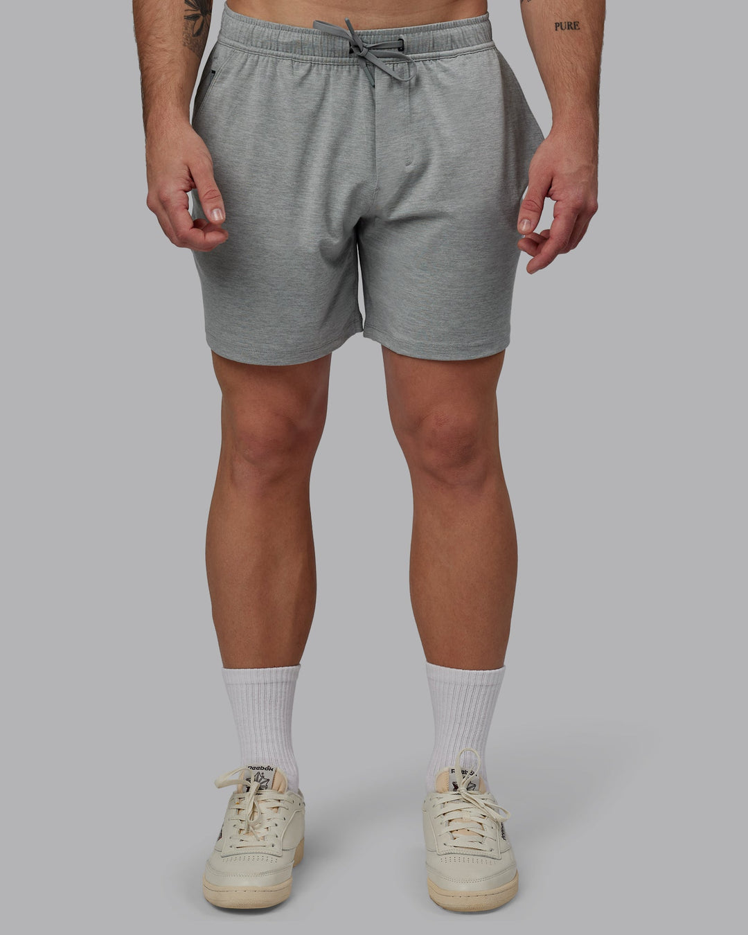 Man Wearing Restore CloudFLX Short - Light Grey Marl