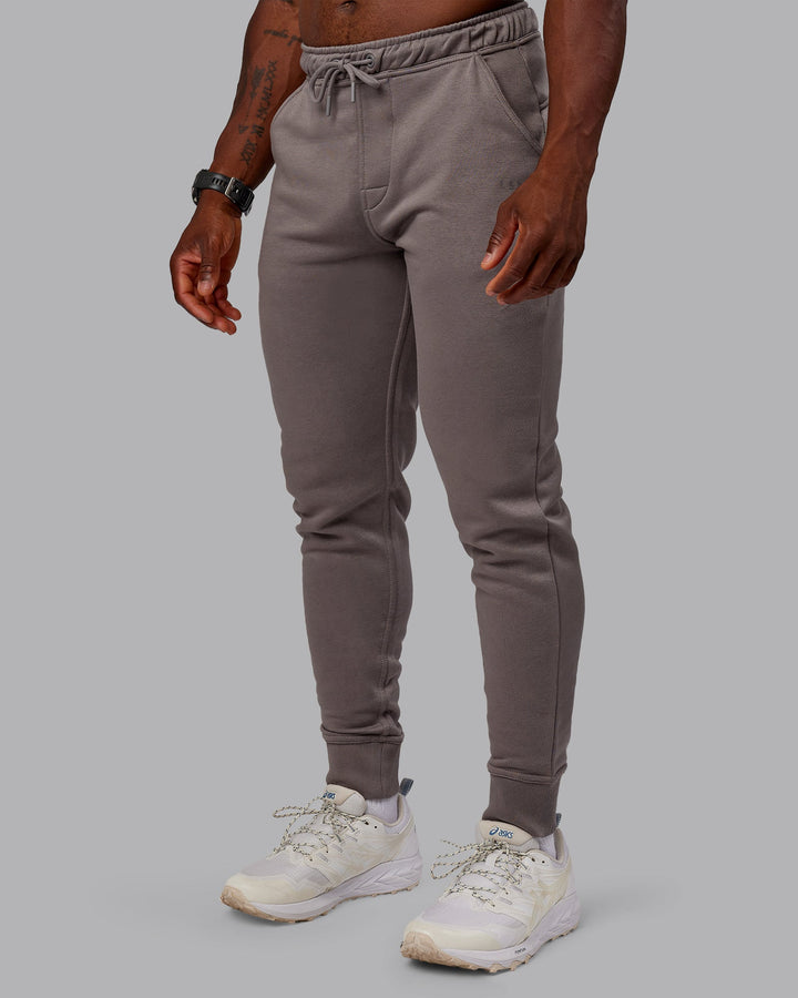 Man wearing Terry Track Pants - Storm Front
