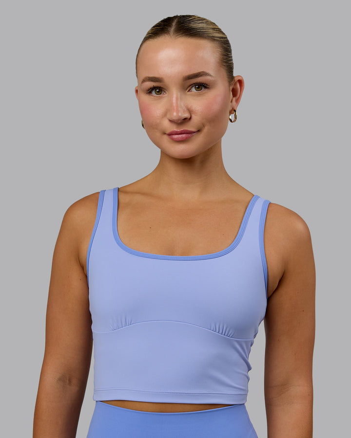 Woman wearing Nexus Active Tank - Light Indulgent Blue-Indulgent Blue
