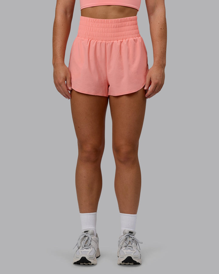 Woman wearing Power Train 2&quot; Shorts - Murex Shell
