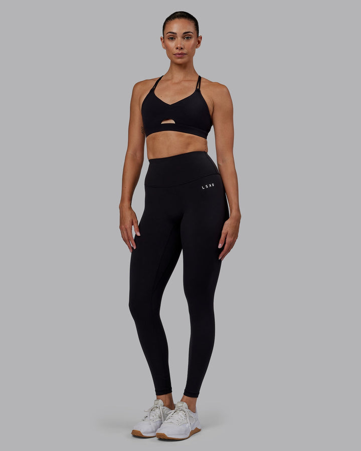 Woman wearing RXD High Waist Full Length Leggings - Black
