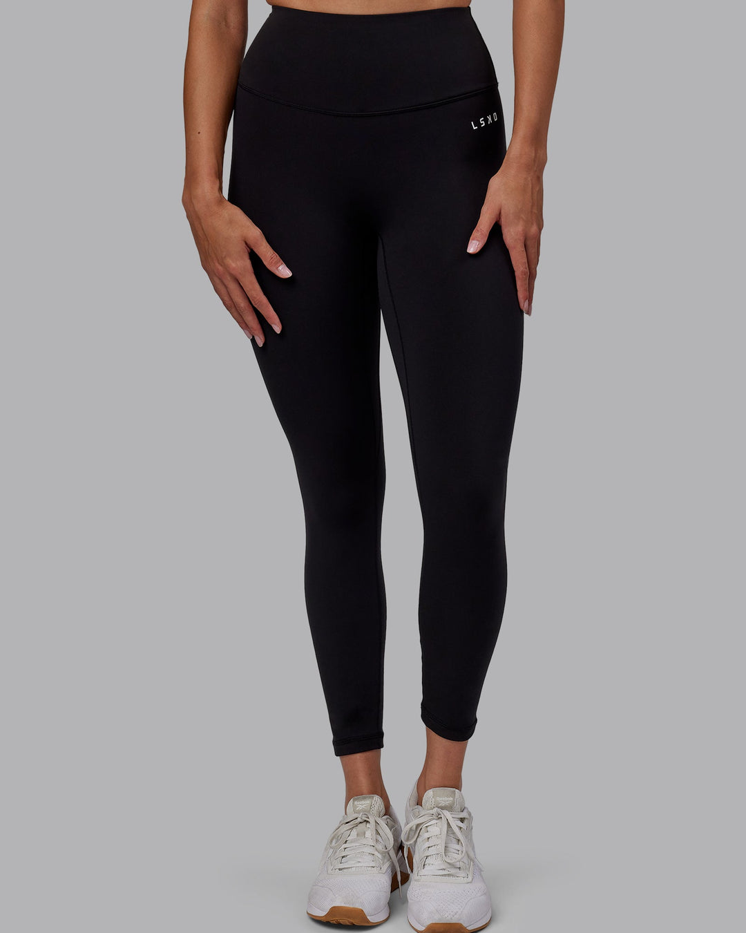 Woman wearing RXD High Waist 7/8 Length Leggings - Black