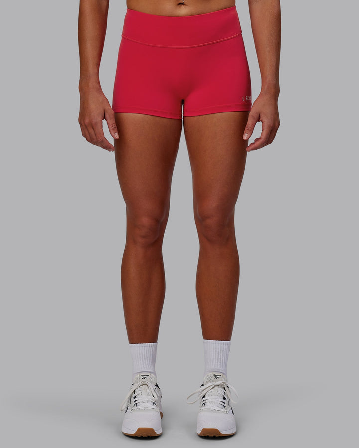 Woman wearing RXD Micro Shorts - Scarlet
