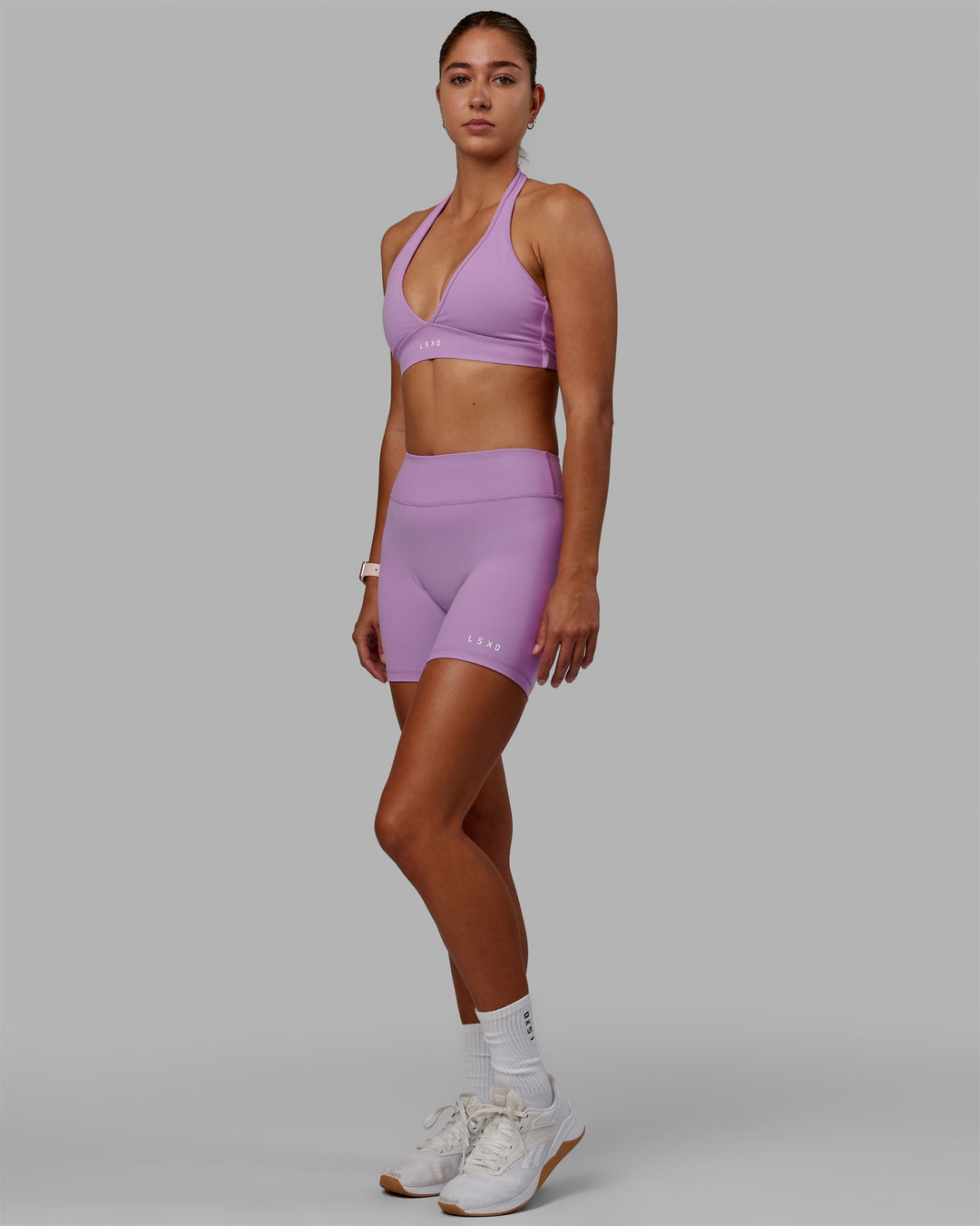 Woman wearing RXD Mid-Length Shorts - Light Violet