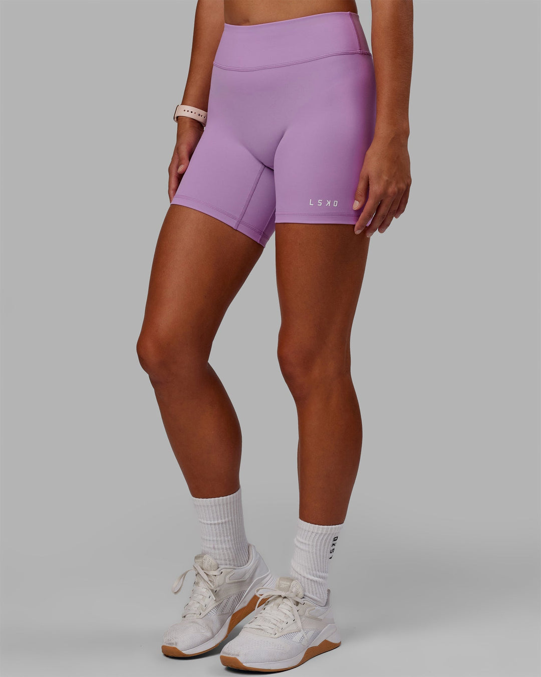 Woman wearing RXD Mid-Length Shorts - Light Violet