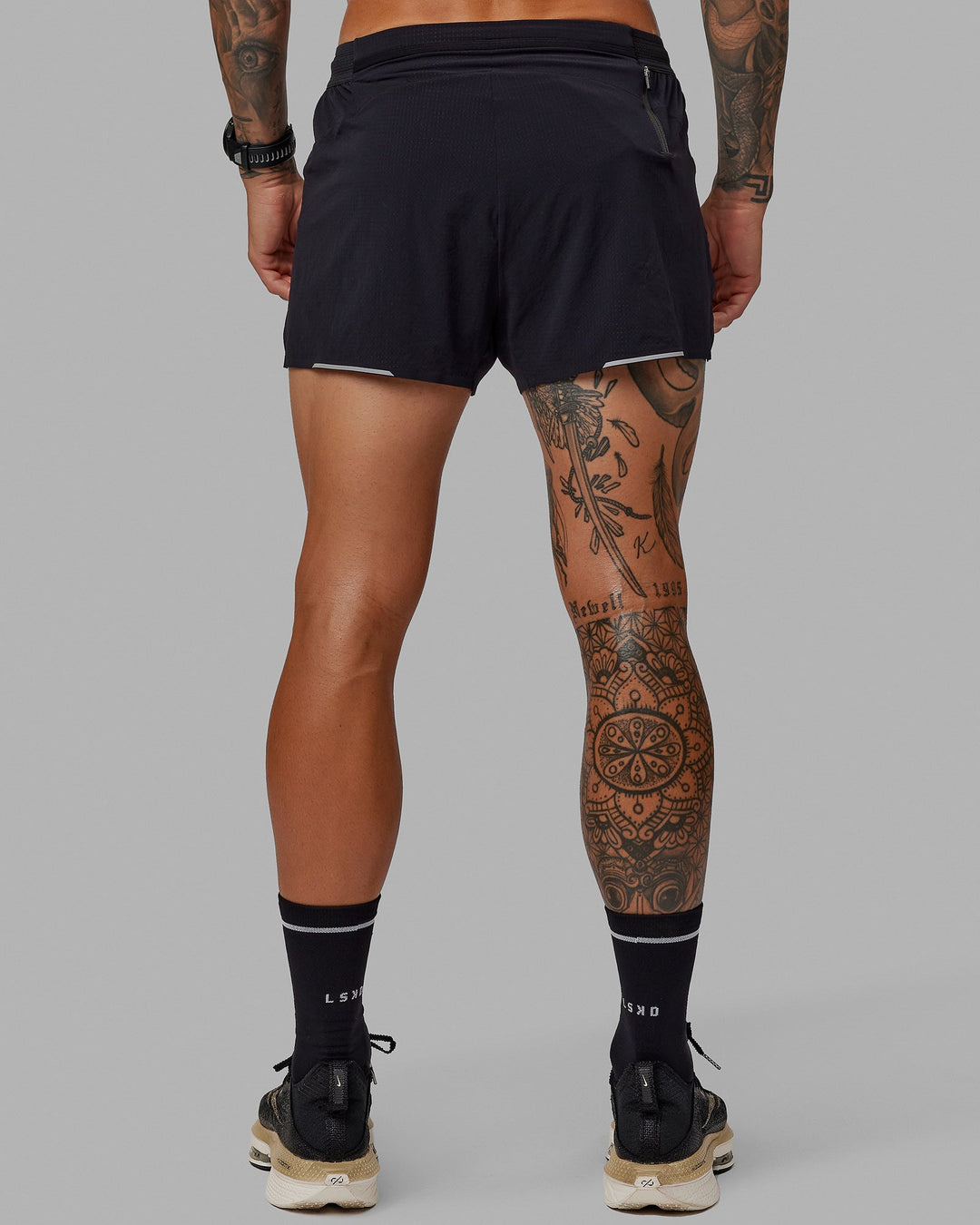 Man wearing Race Day Running Short 3&quot; - Black