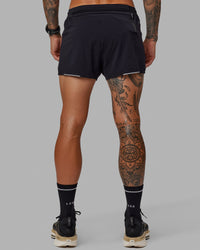 Man wearing Race Day Running Short 3" - Black