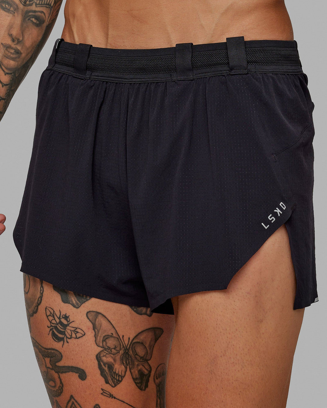 Man wearing Race Day Running Short 3&quot; - Black