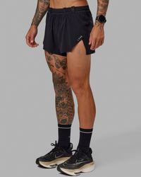 Man wearing Race Day Running Short 3" - Black