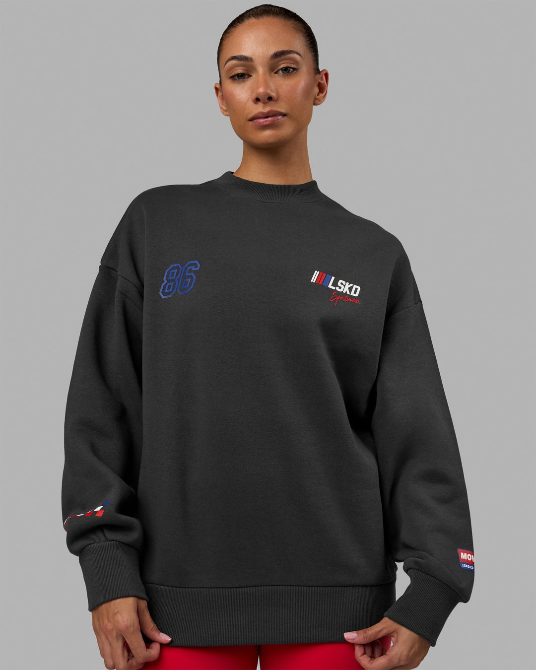 Woman Unisex Redline Sweater Oversize - Phantom-White