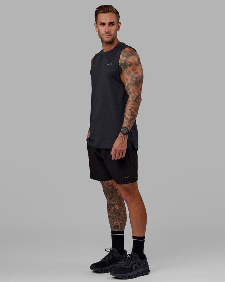 Rep 7" Performance Shorts - Black-White