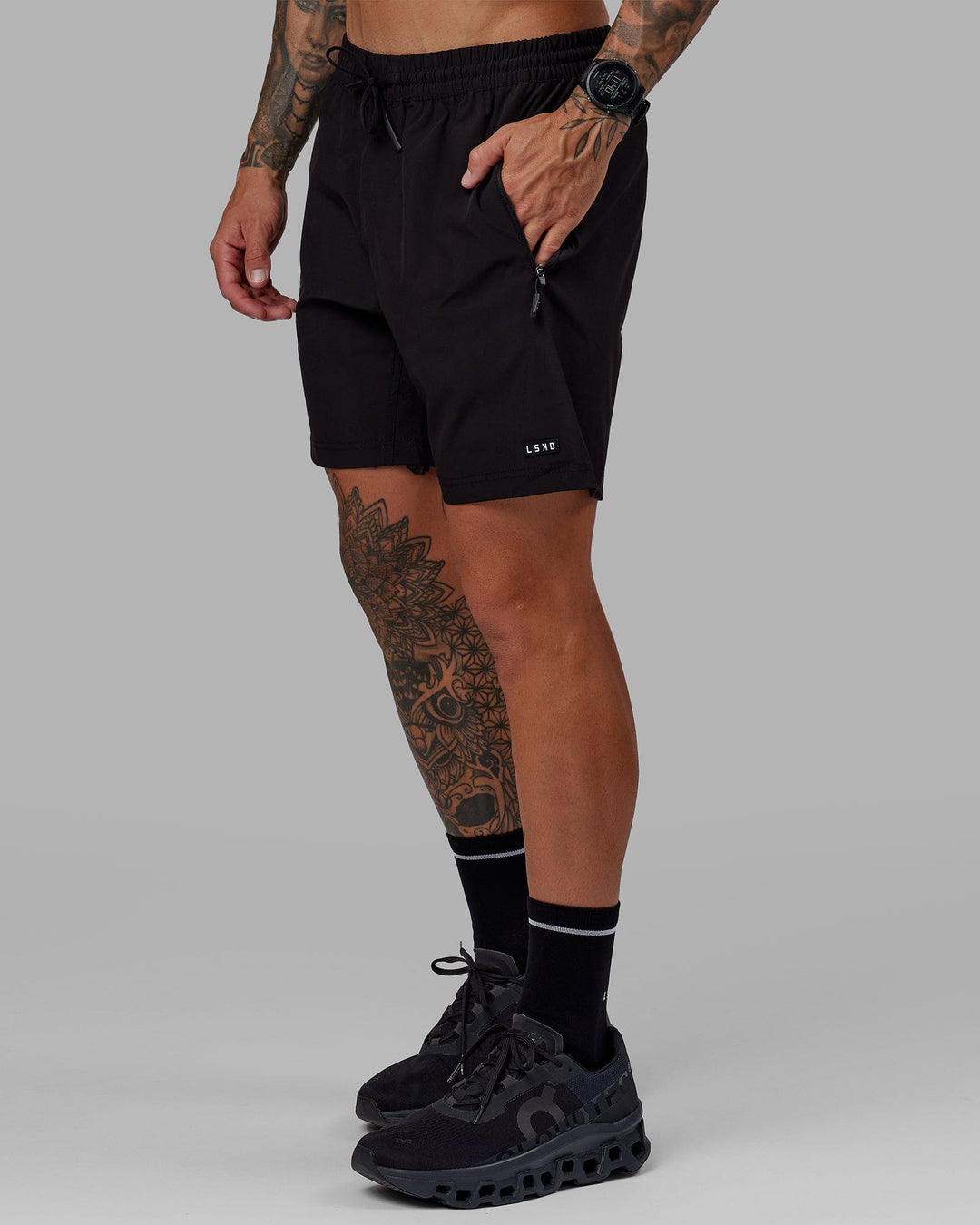 Rep 7&quot; Performance Shorts - Black-White