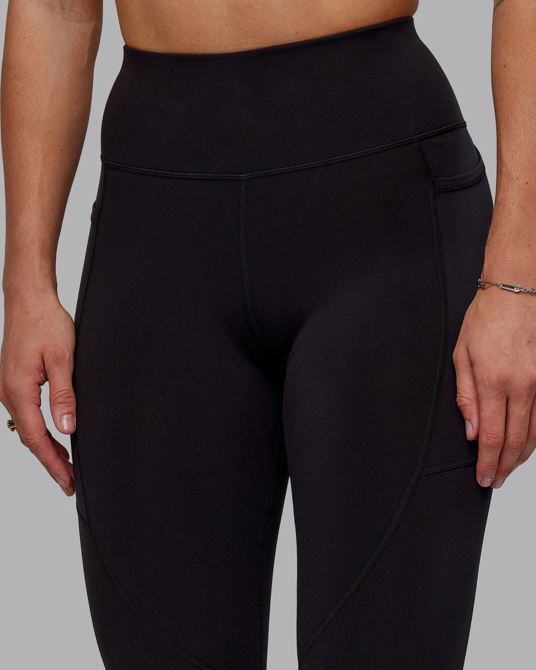 Woman wearing Rep Ultra High-Rise Tall Legging Pockets - Black-Black