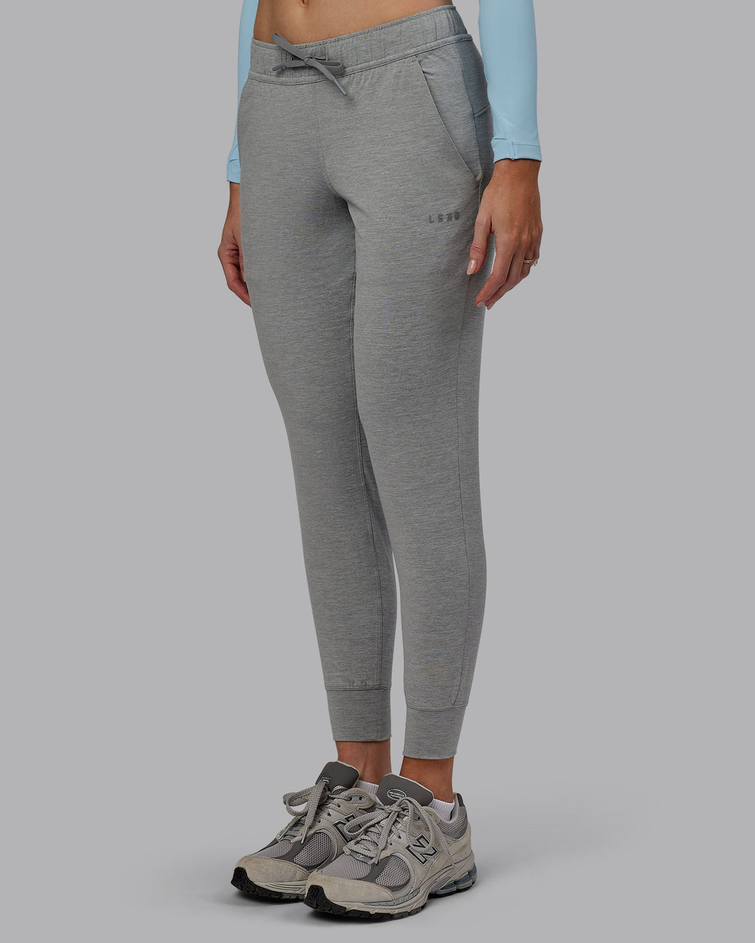 Women Wearing Restore CloudFLX Joggers - Light Grey Marl