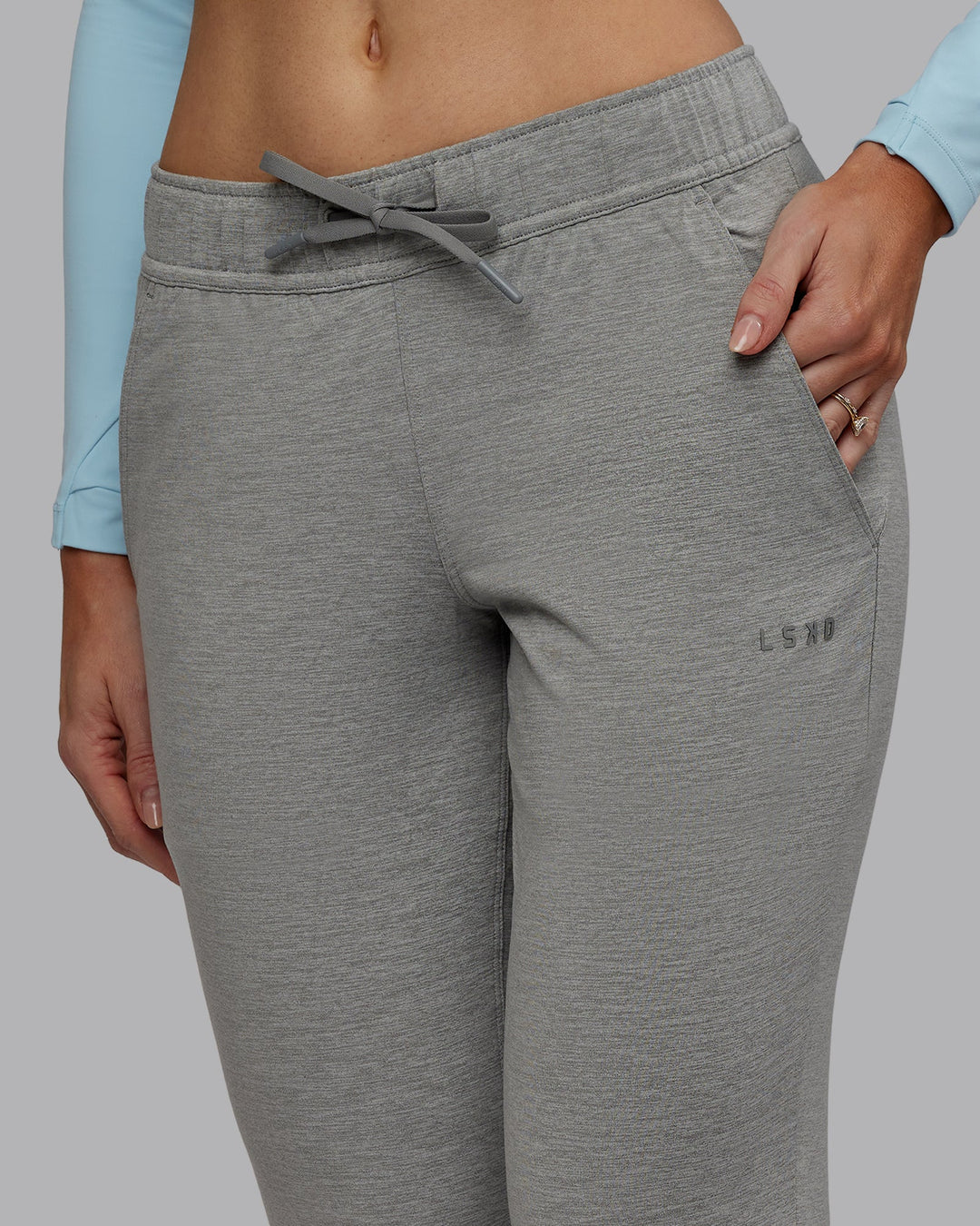 Women Wearing Restore CloudFLX Joggers - Light Grey Marl