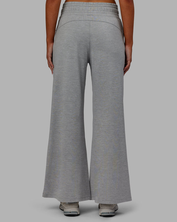 Woman wearing Restore CloudFLX Wide Leg Pants - Light Grey Marl
