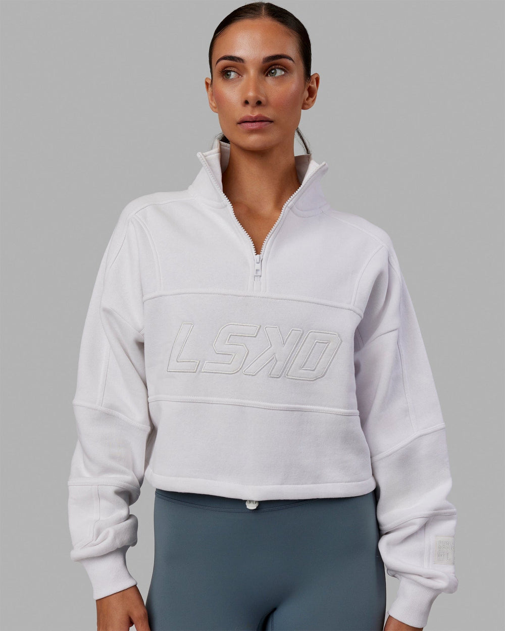 Slam 1/4 Zip Sweater - White-White