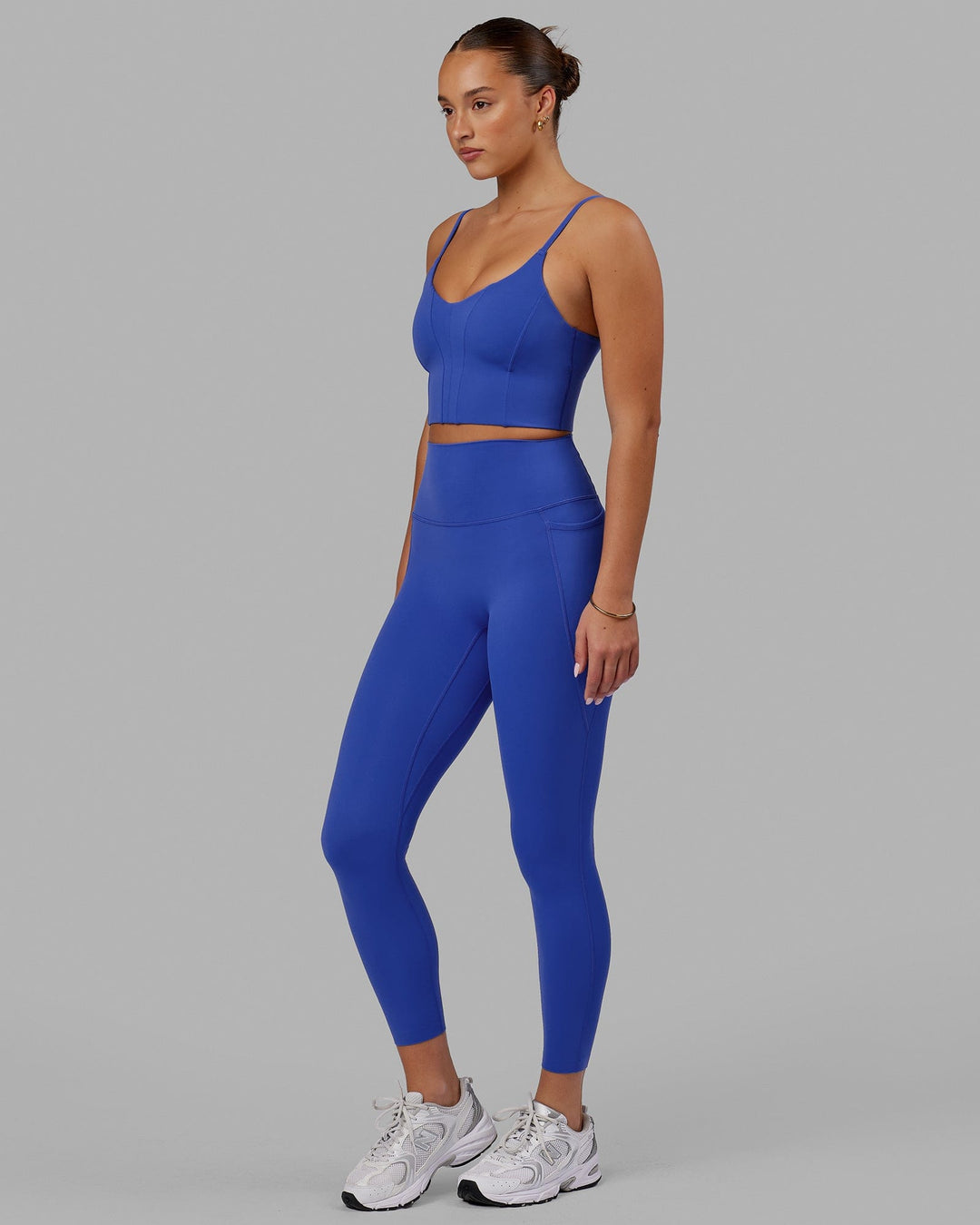 Woman wearing Streamline Bra - Power Cobalt