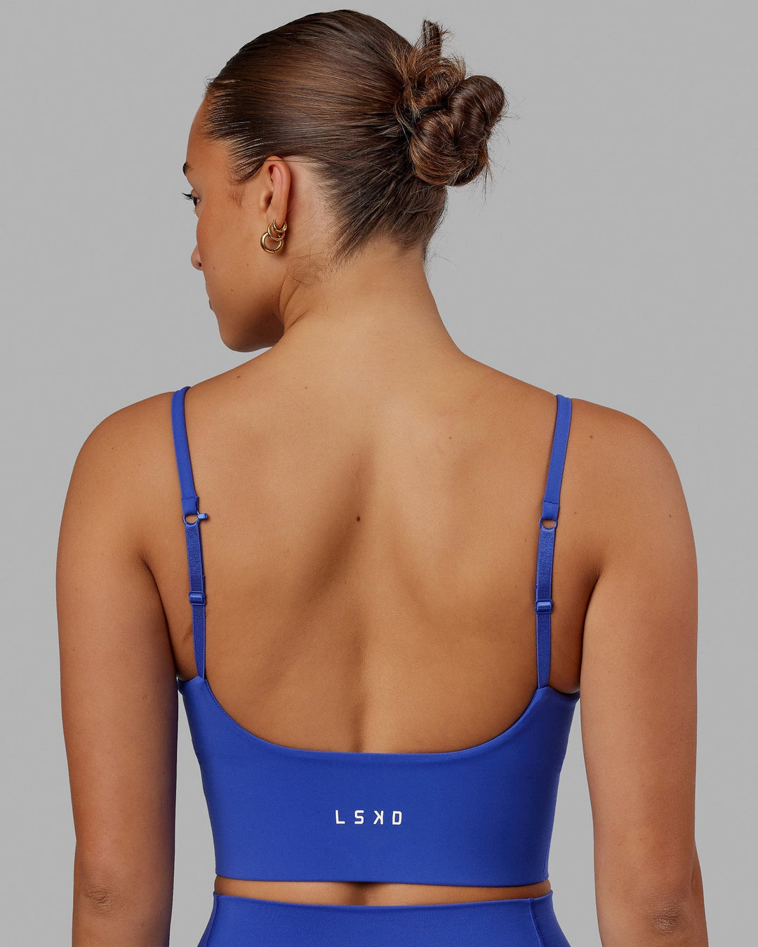 Woman wearing Streamline Bra - Power Cobalt