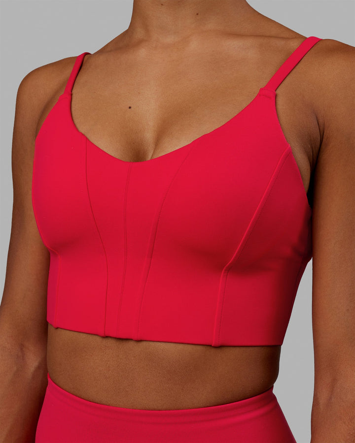 Woman wearing Streamline Bra - Scarlet
