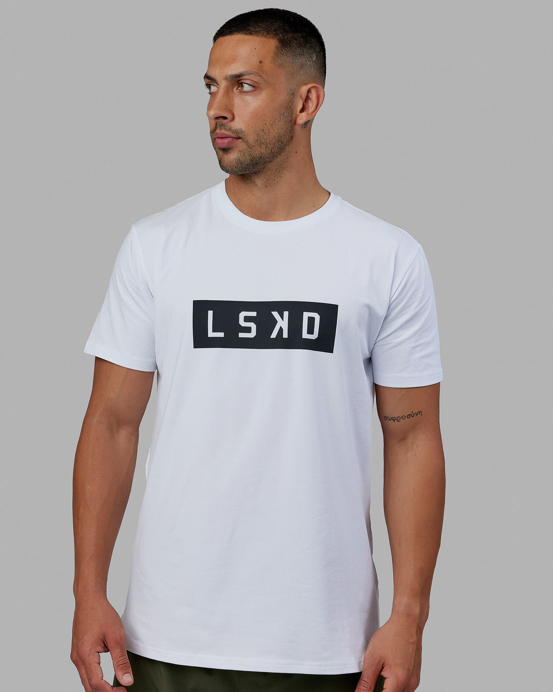 Strength FLXCotton Tee - White-Black