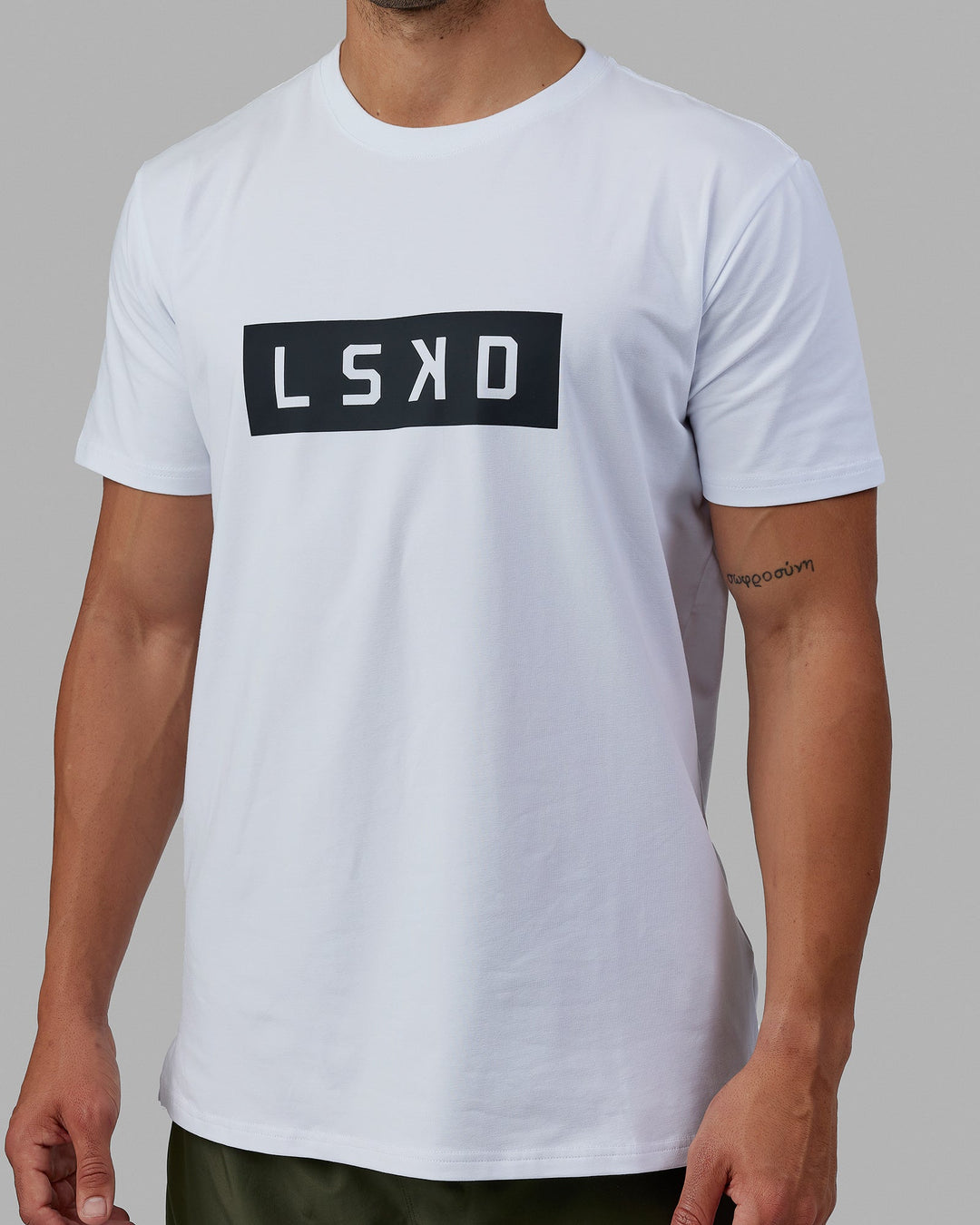 Strength FLXCotton Tee - White-Black