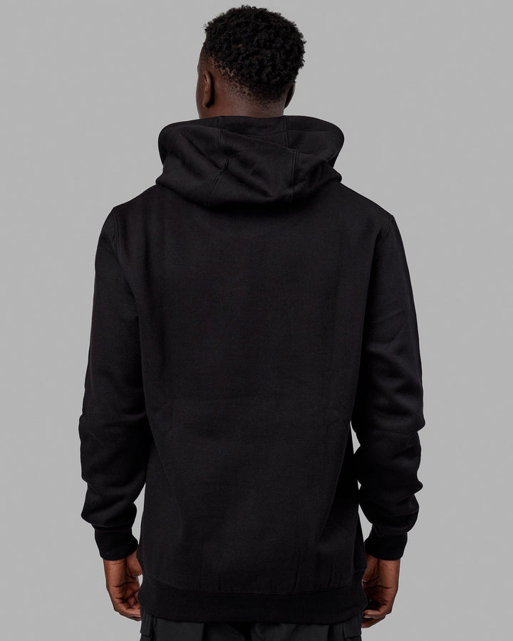 Man wearing Unisex Structure Hoodie - Black-White
