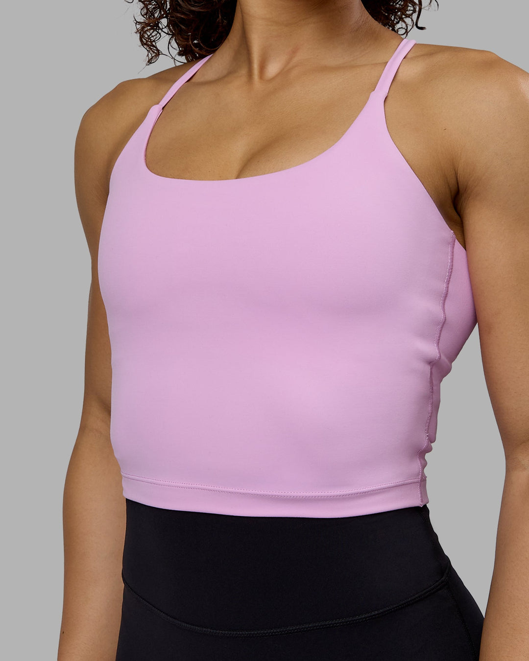 Twist Shelf Bra Tank - Pastel Orchid